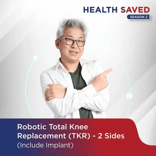 Robotic Total Knee Replacement (TKR) 2 Sides (Include Implant)